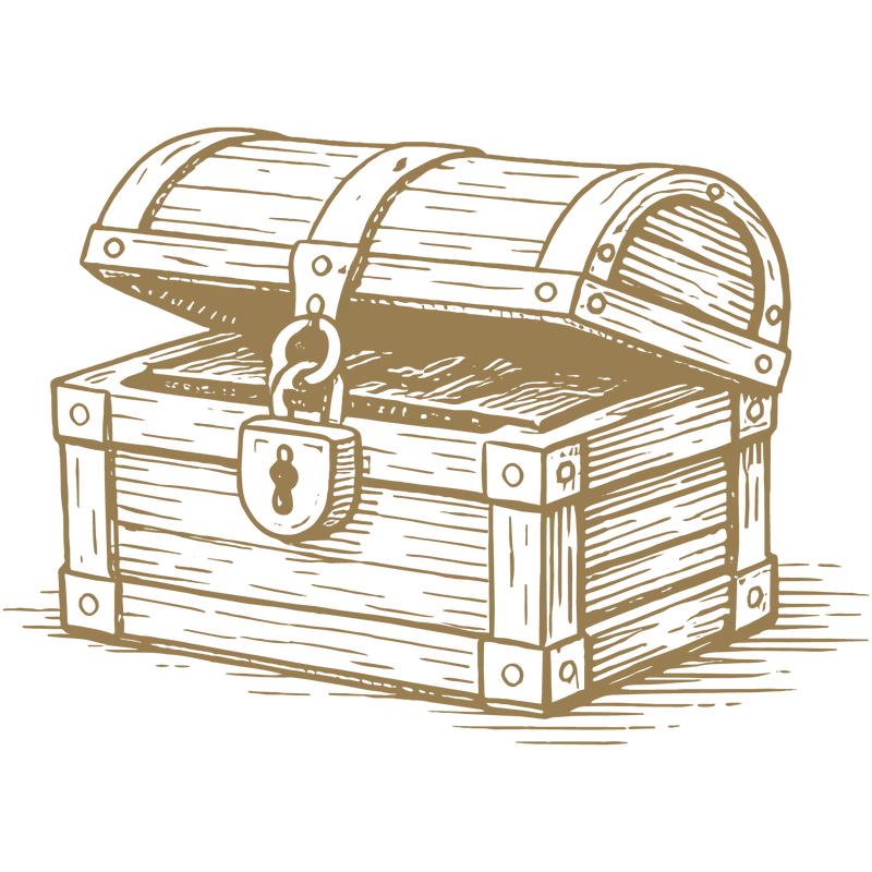 Treasure chest engraving